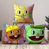 N-Nutty H-Happy Tree F-Friends Pillow Case Comfort Sofa Bed Silky Elegant Invisible Zipper Custom Decorative Cushion Cover
