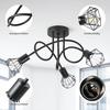 Ceiling Light 3Heads Black Color Modern Lights for Home for  Bedroom Living Room Decorative Lighting LED Chandelier Lamp