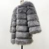 Seven-section splicing jacket women's new autumn and winter clothing temperament fashionable artificial fur imitation fox hair thermal coat