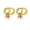 Niche Design CD Letter Pearl Stud Earrings - Elegant, Versatile, High-End Fashion Accessories