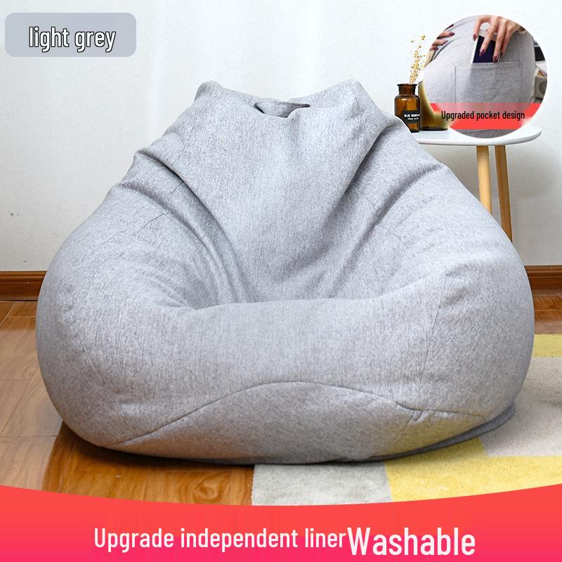 Baumwoll-Leinen abnehmbarer waschbarer Sofasitzsackbezug