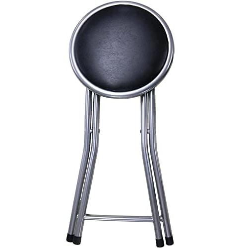 PEARL METAL Folding Pipe Chair, Black, N-7871