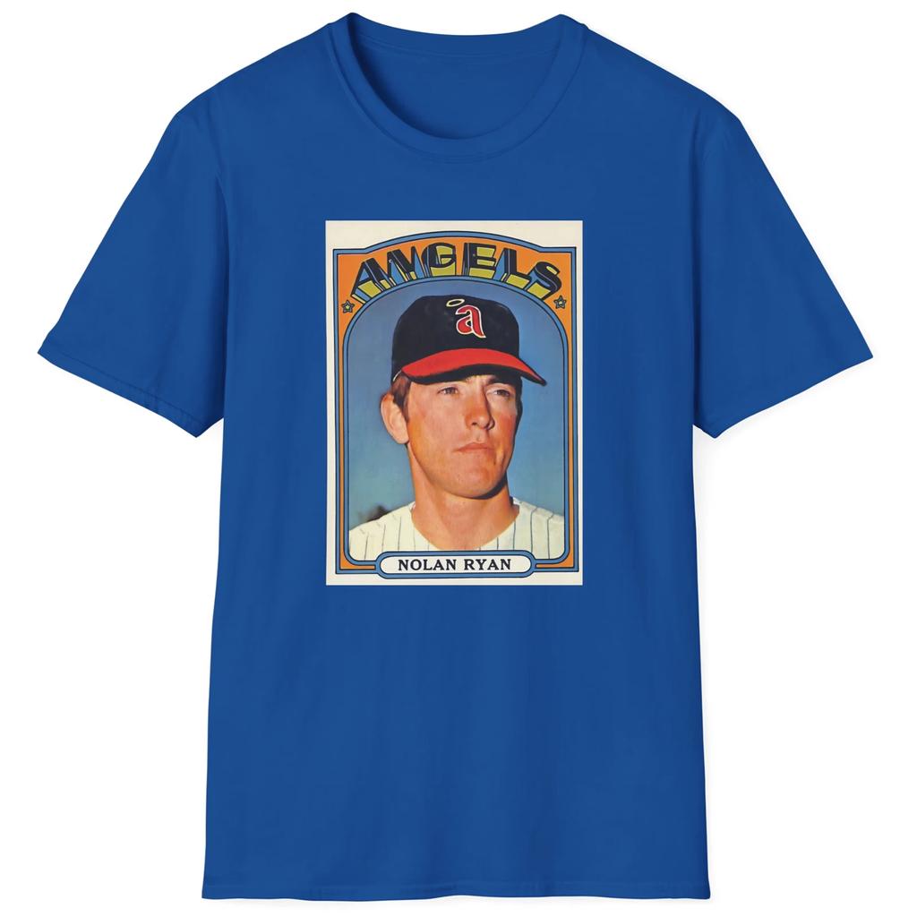 Nolan Ryan Vintage Baseball T-Shirt - 1972 Card #595 - PSA 8 Graphic