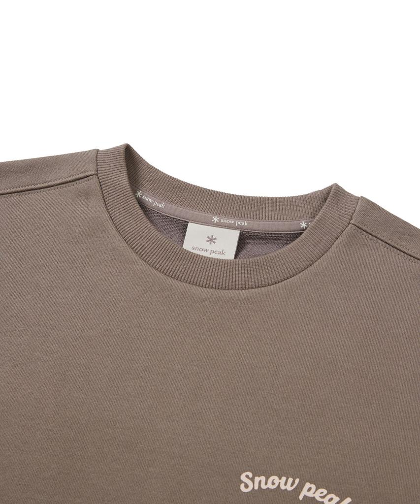 SNOWPEAK APPAREL Women'S Lettering Semi-Crop Sweatshirt (S24Fwfht63) Cocoa