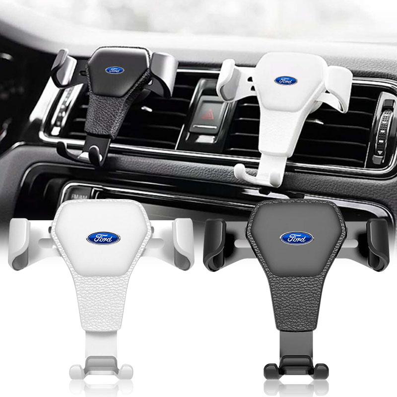 Car Badge Phone Holder Bracket Air Clip Mount Stand Accessories For Ford Focus Mondeo Kuga Fiesta MK7 Escort Explorer Edge 2 4 MK2 MK4