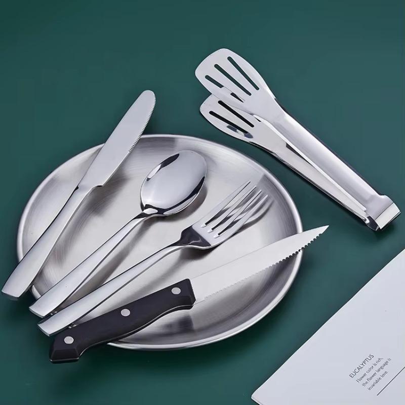 2 Person Utensil Picnic Set with Plate Spoon Knife Fork Outdoor Picnic Tableware Camping Dinnerware Set