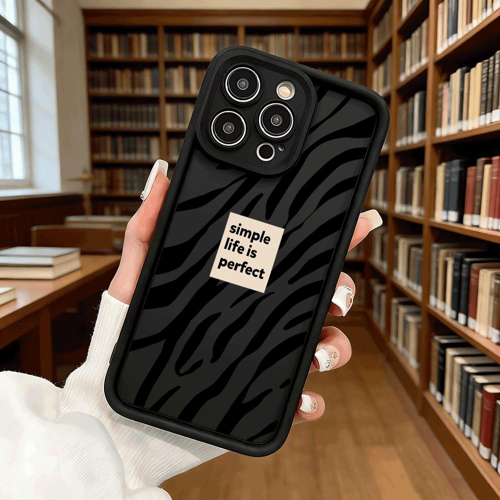 Zebra Stripe Pattern Phone Case for iPhone 17 16 15 14 13 12 11 Pro Max Plus Anti Scratch, Gel Flexible Protective
