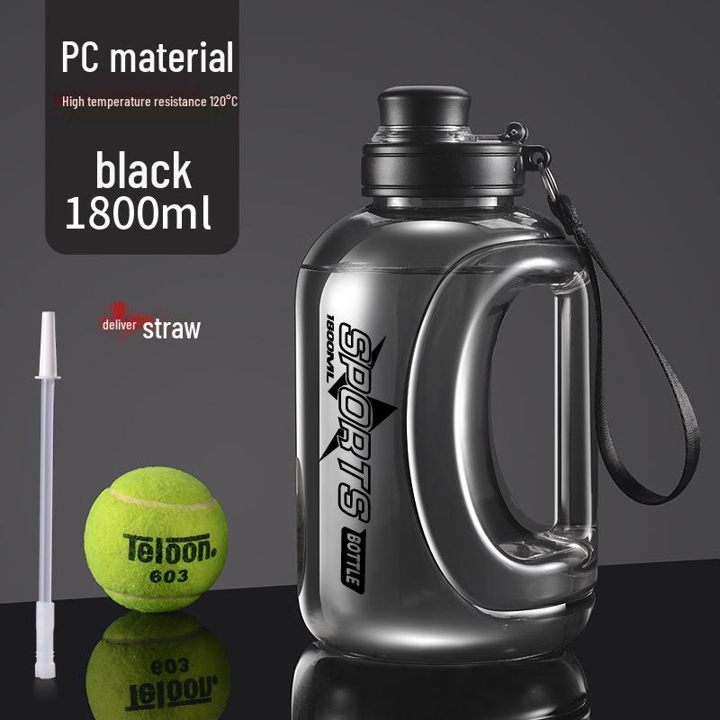 Large Capacity Portable Plastic Water Cup with Straw for Summer Sports