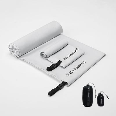 BeeNesting Bolsa de Almacenamiento de Microfibra Deportiva de Secado Rápido Para Juego de 2 Toalla, Toalla, Toalla, Ligera, Absorbente, Compacta, Incluida, Viaje, Natación,