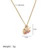 1 Pcs Luxury Cool Wind Animal Shape Gold Plated Copper Pendant With Stainless Steel Chain Combination Necklace