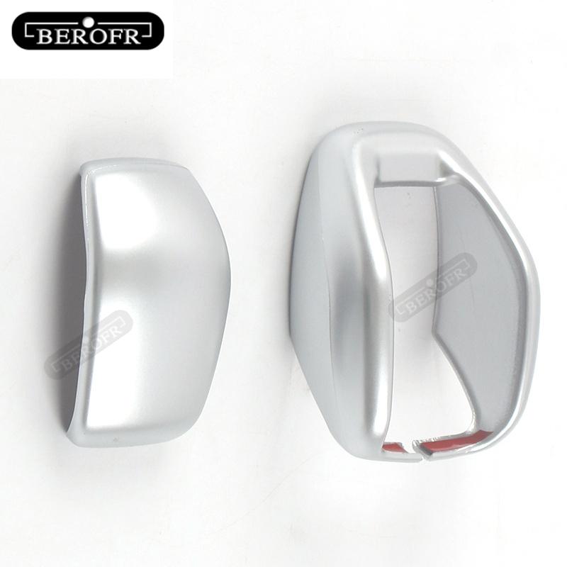 2 PCS Styling ABS Gear Shifter Shift Lever Knob Stick Handball Head Cover For Toyota HARRIER  Carbon fibre Peach wood grain Matte silver