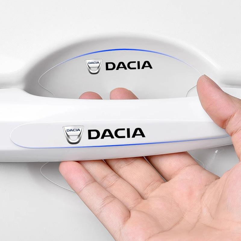 BGS1 8Pcs Car Door Handle Anti-Scratch Film Rubber Sticker Accessories For Dacia Logan Sandero Duster Lodgy Spring Jogger Dokker