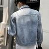 Men's Loose Denim Jacket - Spring/Autumn 2025, Trendy Casual Wear, High-End Feel