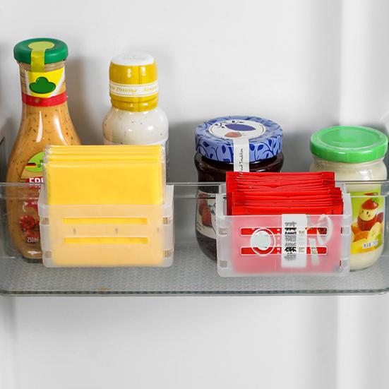 Refrigerator Storage Rack Large Capacity Adjustable Design Easy to Install Telescopic Fridge Storage Box Retractable Shelf