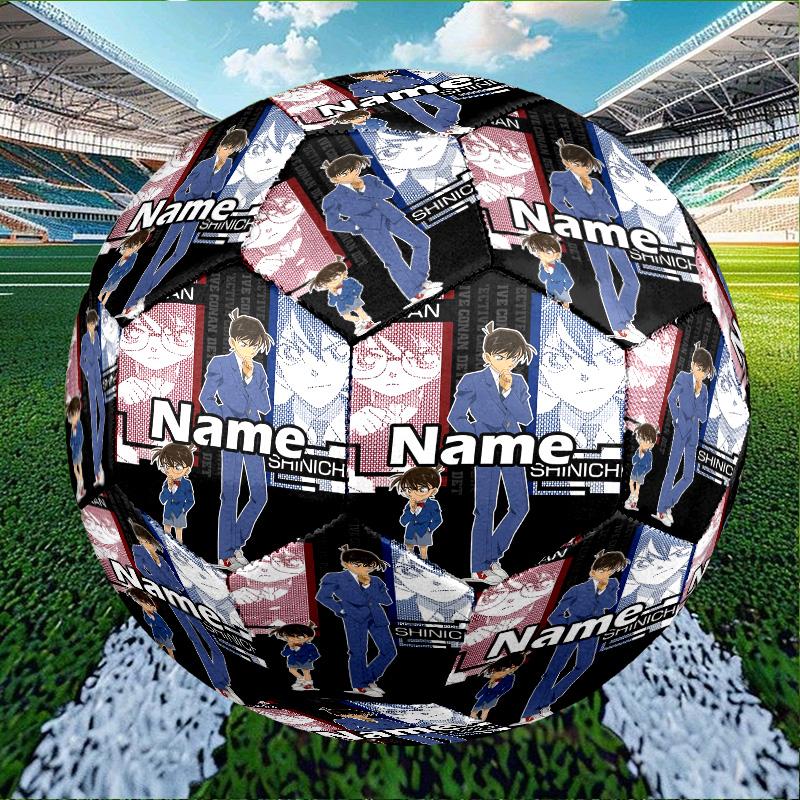 Custom Name Personalized Detective Conan Print Size 5 Soccer Ball Training & Match Football, for Team, Kicking, Gift for Football