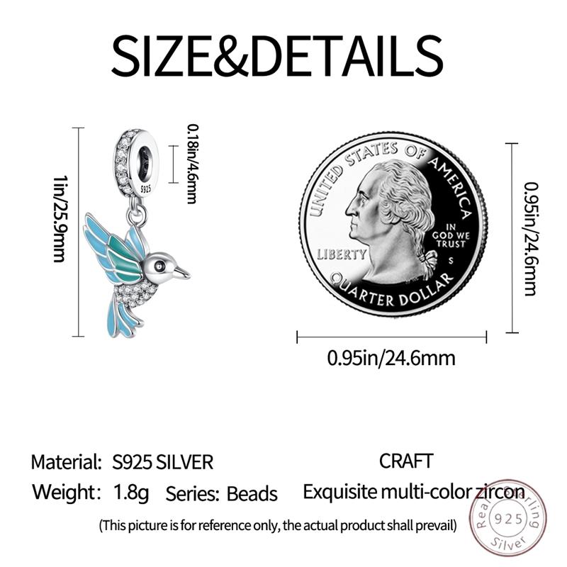 100% Copper Bird Animal Shiny Zirconia Charm Beads 3Mm Diy Holiday Fine Jewelry Gift Making