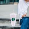 10.5 Inch Stainless Steel Straws Replacement for Starbucks Cold Cup Venti 24 Oz, 6 PCS Straight Reble Metal Straw with Cleaning Brush, 10.5" X 0.31"