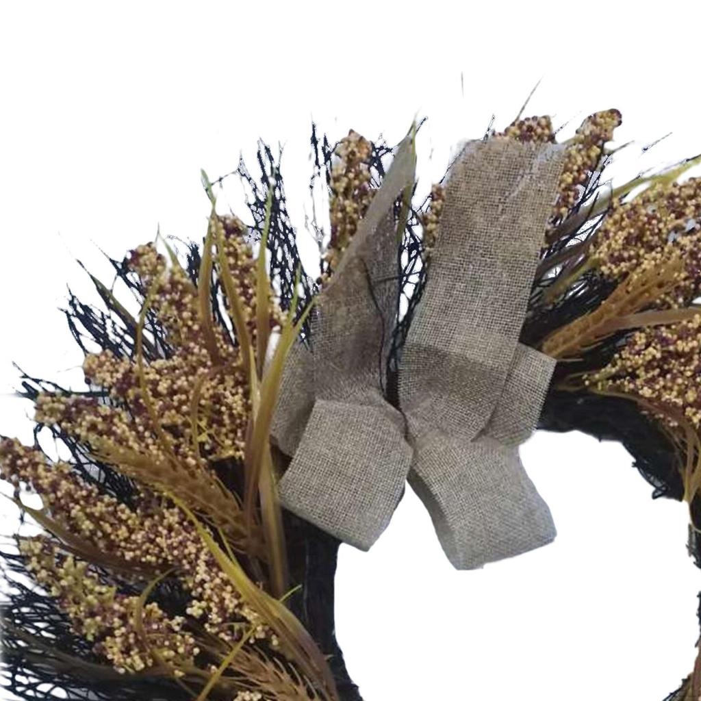 Artificial Wreath for Front Door Autumn Harvest Garland Hanging Wall Window Welcome Indoor