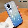 KEYSION Luxury Plating Glitter Phone Case for OPPO Reno 10 Pro 5G Transparent Soft TPU Shockproof Back Cover for OPPO Reno10 5G