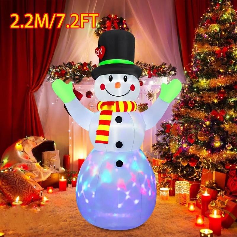 Christmas Inflatable Style Decoration Built-in LED Lights Inflatable Model Outdoor Ornament Xmas Party New Year Garden Decor