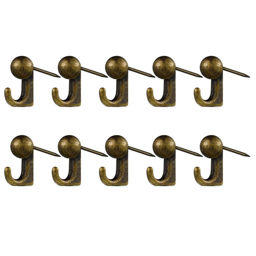 Pack Of 10 Zinc Alloy Wall Hook For Soft Corkboard Rustproof Push Pins Hangers Space Saving Home Office Decoration