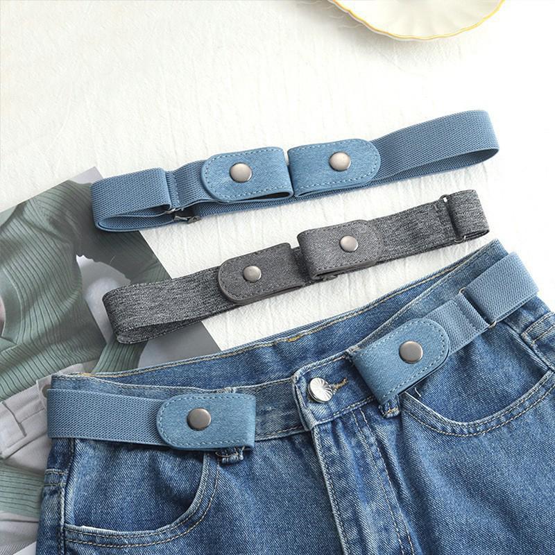 Adjustable Stretch Elastic Waist Band Invisible Belt Buckle-Free Belts For Women Men Jeans Pants Dress No Buckle Easy To Wear