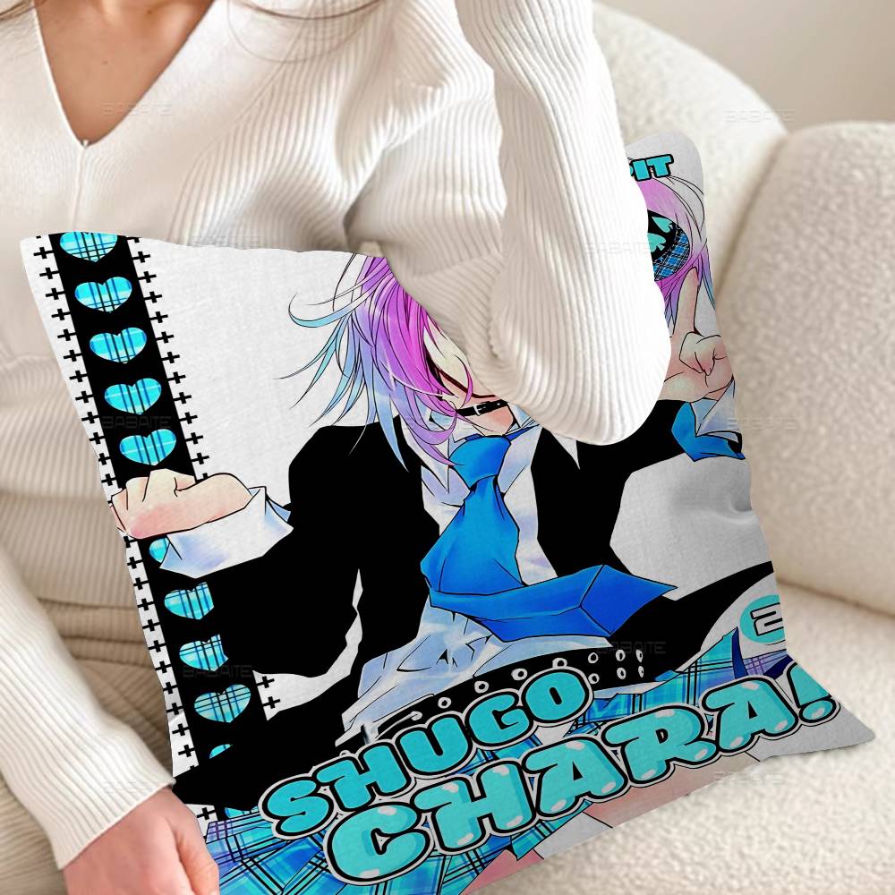 Shugo Chara Japan Anime Cushion Cover Polyester Sofa Cushions Decorative Throw Pillows Home Decoration Pillowcover