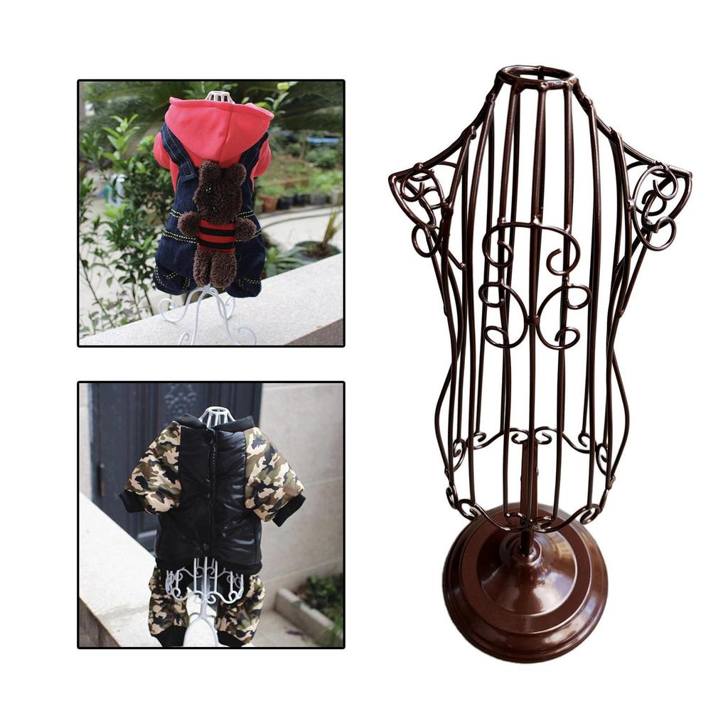 Metal Dog Clothes Display Stand Stylish Hangers for Pet Dress Model Shop