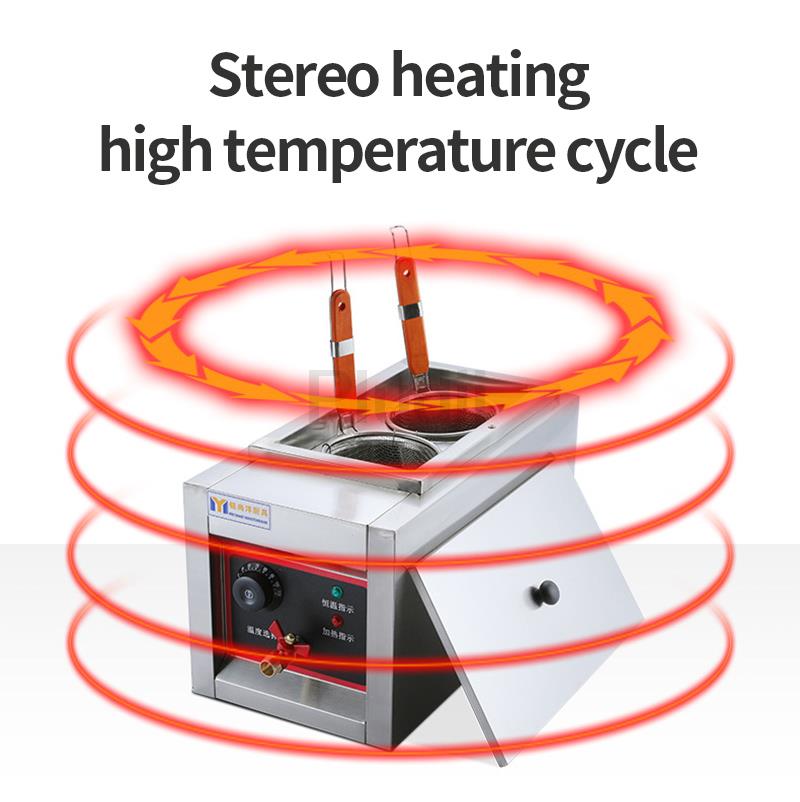 Commercial Electric Pasta Cooker Table Top Noodle/Flour Food Stainless Steel Double Baskets Boiler Cooking Stove Machine 2000W