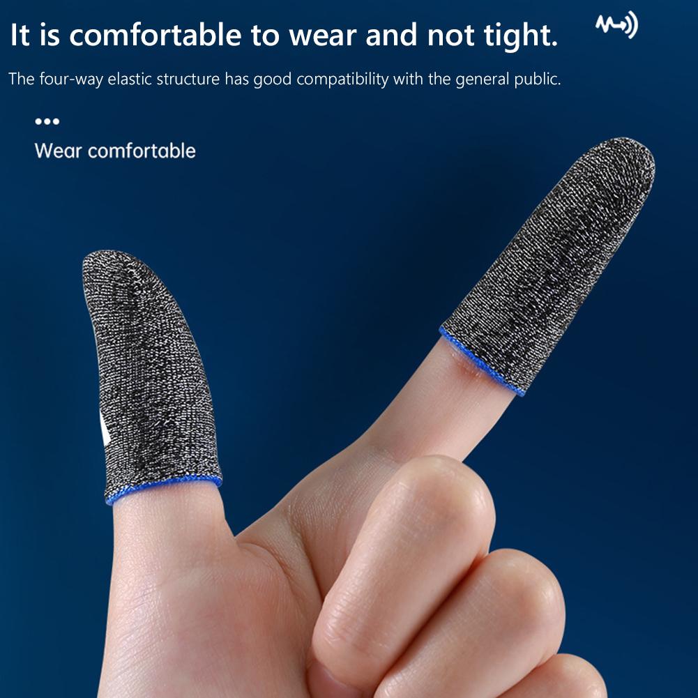 2pcs S02 Finger Cots Cover Game Controller Finger Sleeve for PUBG Mobile Games