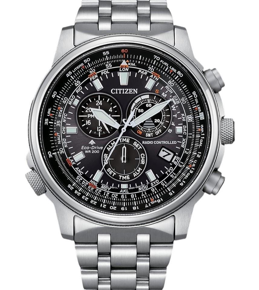 

CITIZEN Promaster Sky Perpetual World Time 20ATM SS мужские часы CB5861-59E