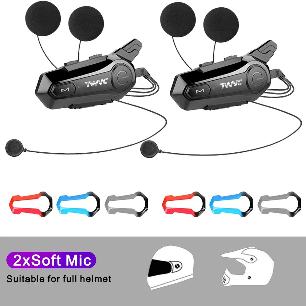 X1Plus motocicleta casca interfon Bluetooth 5.0 căști pentru 2 motocicliști 1000M interfon distanță wireless comunicare walkie-talkie