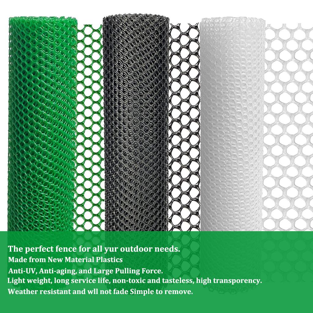 Plastic Wire Mesh Fence, 40cm X 300cm - Plastic Chicken Wire Fencing for Dogs, Rabbits & Poultry - Balcony Netting for Pets(Hole 3mm-12mm)