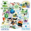 35pcs-50pcs Motivational Wildlife Stickers Whimsical Animal Conservation Stickers Stationery Stickers