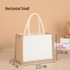 Hand-Painted Muji Jute Burlap Tote Bag for Christmas