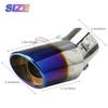 63MM Straight/Bend Chrome Universal Car Exhaust Nozzle Muffler Tip Pipe Round TailPipe Stainless Steel Car Tuning
