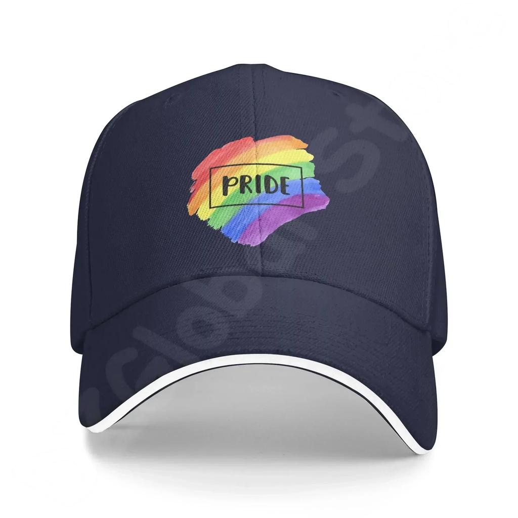Regenbogen-LGBT-Pride-Baseballkappe für Damen, Vintage-Baumwolle, gewaschen, Distressed, verstellbare Papa-Mütze, lässige Trucker-Mütze für Erwachsene