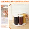 5/6 Grid Food Grain Storage Container Plastic Kitchen Storage Containers with 360 ° Rotating Base Transparent Grain Rice Dispens