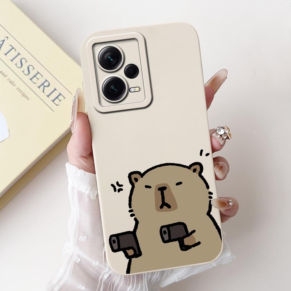 For Xiaomi Poco X5 5G Case Cover Lovely Panda Liquid Silicone Soft Back Cover For Poco X5 Pro Phone Case Coque PocoX5 X5Pro Capa