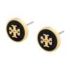 Tory Burch Messing-Ohrringe mit Logo-Verzierung Unisex-Ohrringe Schwarz 90547-720