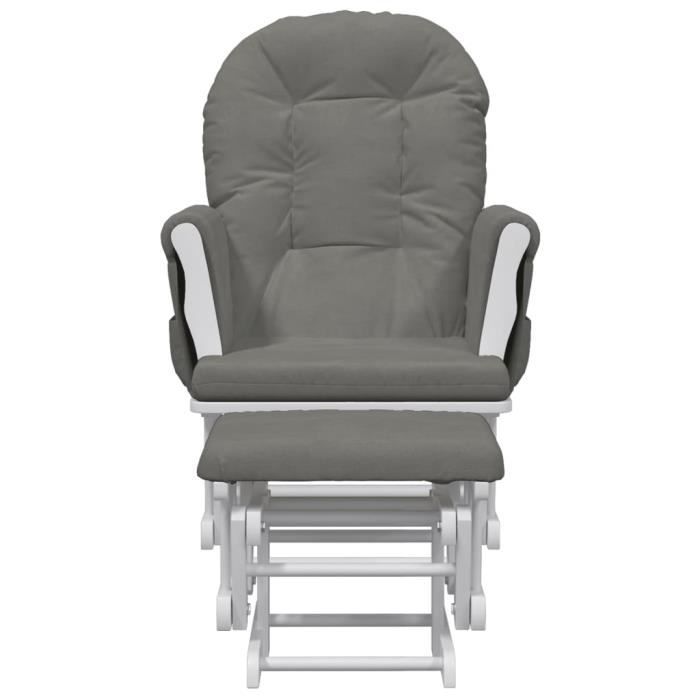 VidaXL Rocking Chair with Footrest Dark Grey Fabric 351661