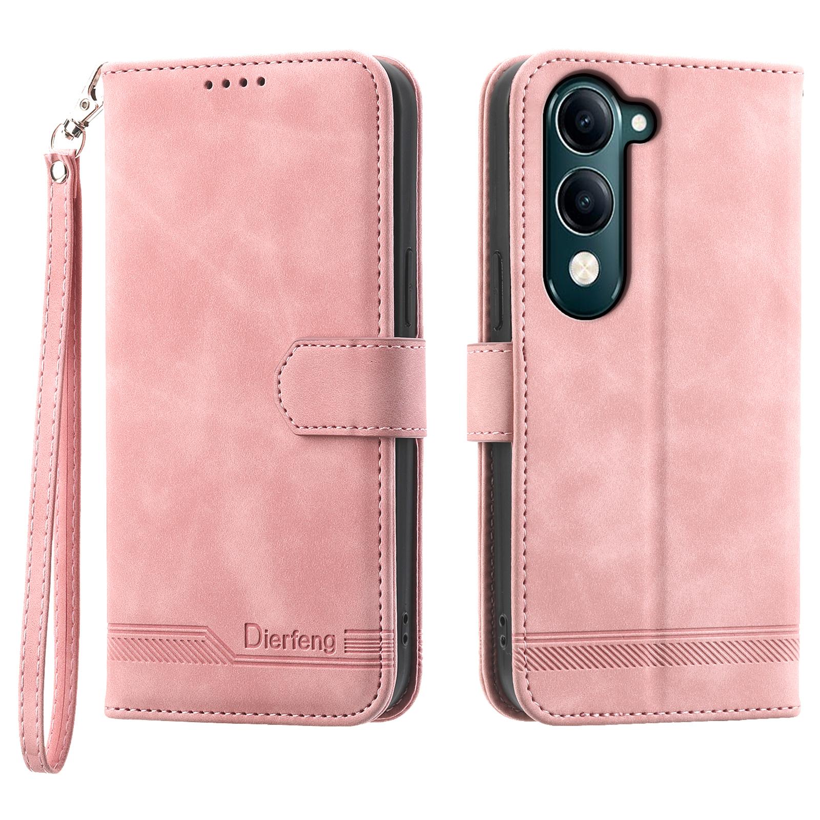 

DIERFENG DF-03 Для vivo Y04 4G/Y29s 5G Шкіряний чохол з тисненням ліній Гаманець Чохол для телефону C