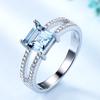 Umcho Real 925 Sterling Silver Created Natural Gemstone Ring Anniversary Birthday Valentine's Day Jewelry Gifts