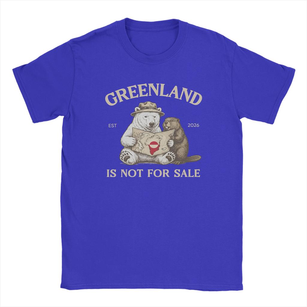 Unisex Grönland ist nicht zu verkaufen T-Shirts Reine Baumwolle Kleidung Lustiges Kurzarm Rundhals T-Shirt Geschenkidee T-Shirts
