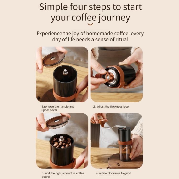 Easy Cleaning Manual Coffee Grinders Adjustable Coarseness Portable Design Quiet Operation For Family Use Home Kitchens