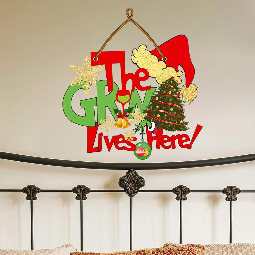 Green Christmas Personality Slogan Bedroom Living Room Study Background Wall Sticker