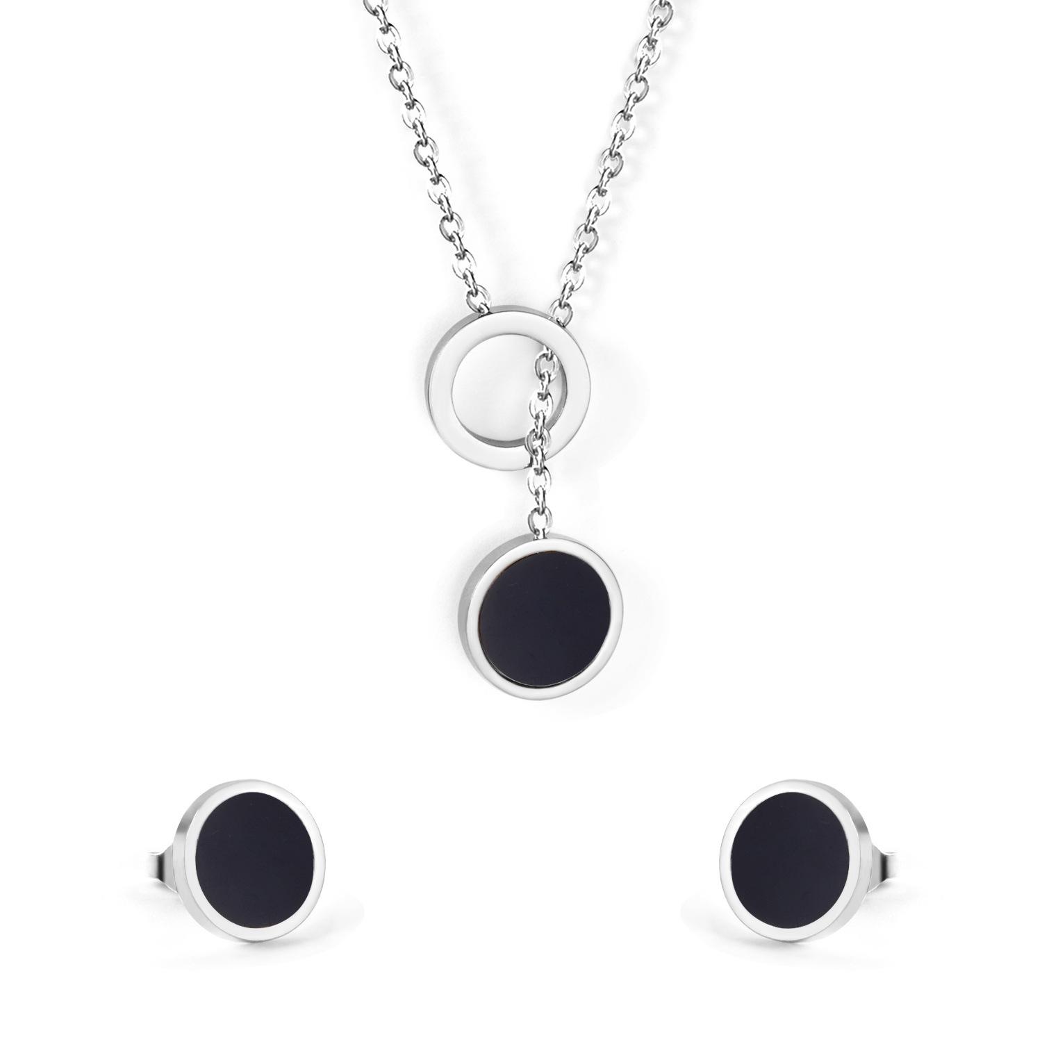 

Shell Earrings Necklace Set Simple Luxury Fashion Jewelry Suite for Women