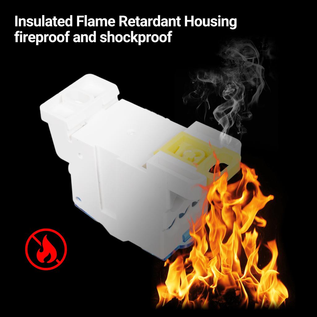 1 Pack 6 Positions Screw Terminal Strip Blocks with Cover Junction Box Branch Box Din Rail Terminal Block Wire Box