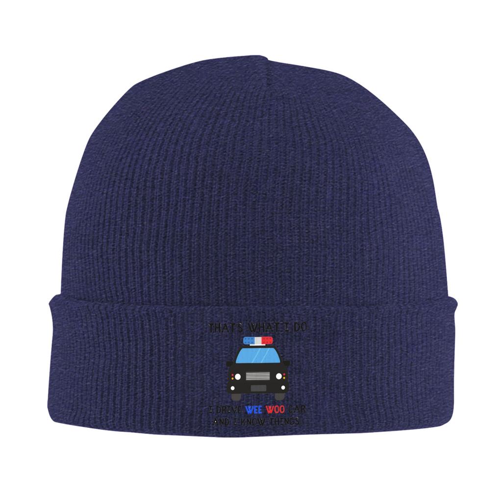 Thats what I do I drive wee woo car and i know things police Warm Knitted Cap Winter Knit Bonnet Hat Skullies Beanies Caps