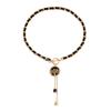 Wrapped Flannel Black Love Fritillary Necklace Women's Cold Wind Collarbone Chain Fringed Necklace